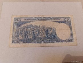 International Banknotes: Billete Uruguay, 50 pesos, año 1939